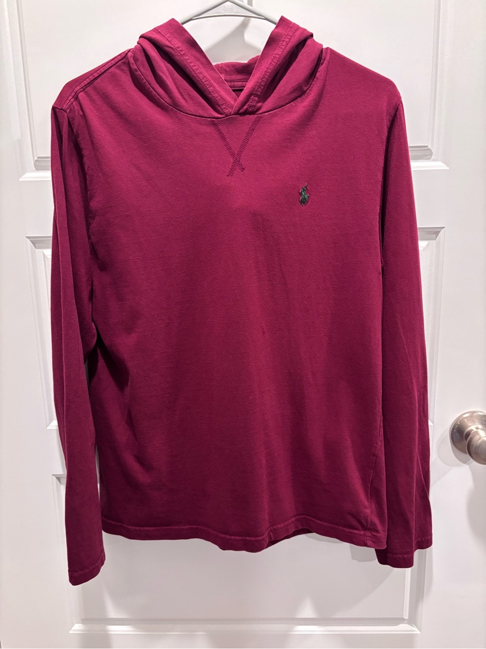 Polo by Ralph Lauren Men's Hooded Long-Sleeve Shirt - Burgundy/Magenta